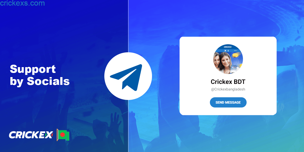 You can use Telegram to Support Crickex Customer Support